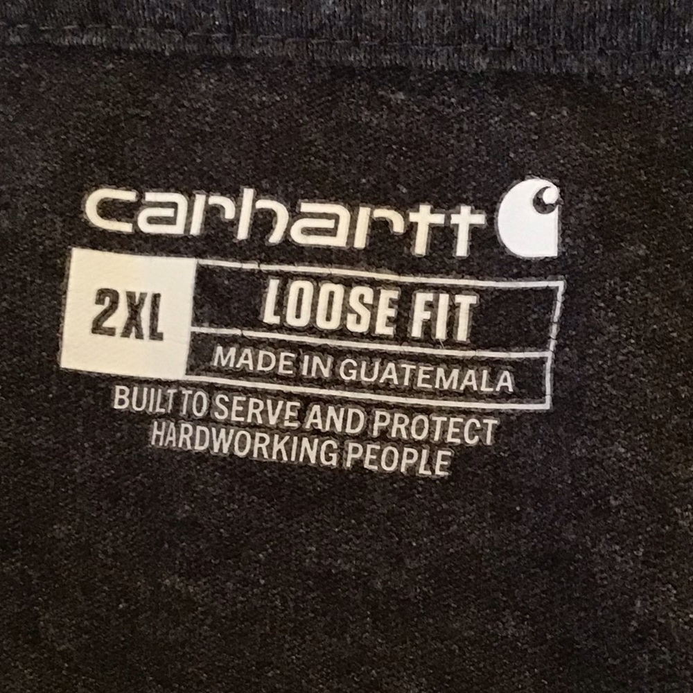 Carhartt Men's charcoal grey Henley Shirt - Picture 8 of 14